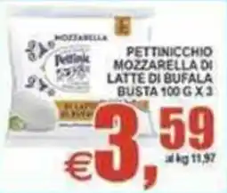 Pewex Pettinicchio mozzarella di latte di bufala offerta