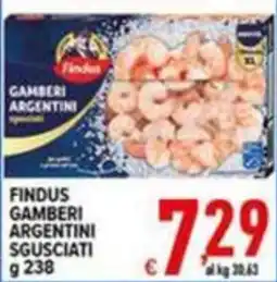 Iper Triscount Findus Gamberi Argentini sgusciati offerta