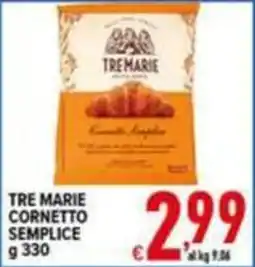 Iper Triscount Tre Marie cornetto semplice offerta