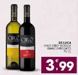 Mercadò Vino Ciro' Rosso/Bianco/Rosato offerta