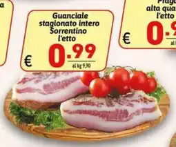 Ipercarni Guanciale stagionato intero Sorrentino offerta