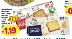 Il Castoro Supermercati Gentilini fette biscottate classiche offerta