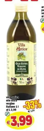 Il Castoro Supermercati Villa Antica olio extra vergine italiano offerta