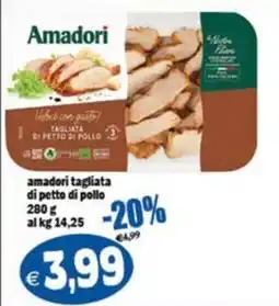 Il Castoro Supermercati Amadori tagliata di petto di pollo offerta