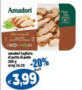 Il Castoro Supermercati Amadori tagliata di petto di pollo offerta