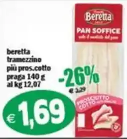 Il Castoro Supermercati Beretta tramezzino più pros.cotto offerta