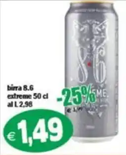 Il Castoro Supermercati birra 8.6 extreme offerta