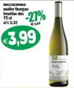 Il Castoro Supermercati Mezzacorona muller thurgau trentino doc offerta