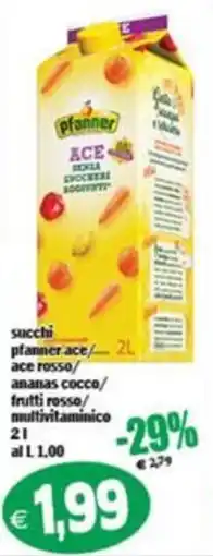 Il Castoro Supermercati Succchi pfanner ace offerta