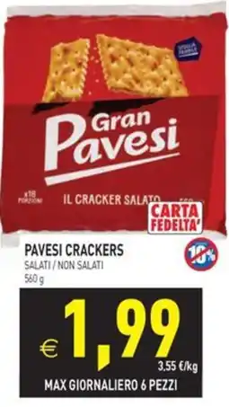 Pim Supermercati Pavesi crackers offerta