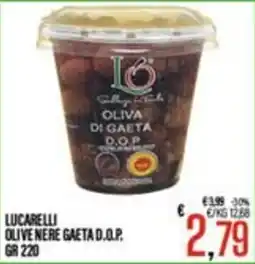 Supermercati EffePiù Lucarelli olive nere gaeta d.o.p. offerta
