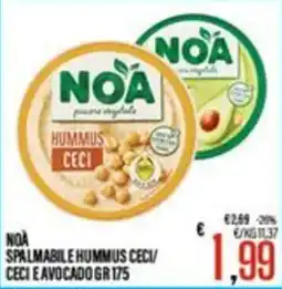 Supermercati EffePiù NOÀ spalmabile hummus ceci offerta