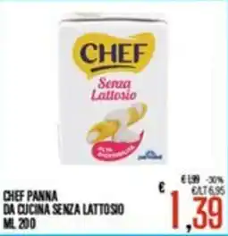 Supermercati EffePiù Chef panna da cucina senza lattosio offerta