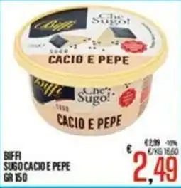 Supermercati EffePiù Biffi sugo cacio e pepe offerta
