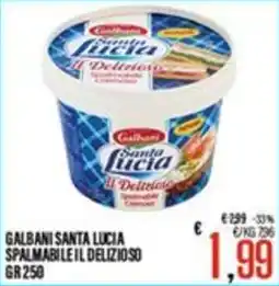 Supermercati EffePiù Galbani Santa Lucia spalmabile il delizioso offerta