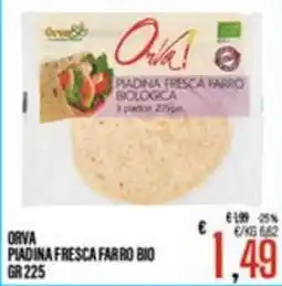 Supermercati EffePiù Orva piadina fresca farro bio offerta