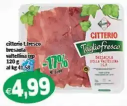 Il Castoro Supermercati Citterio Tagliofresco bresaola valtellina igp offerta