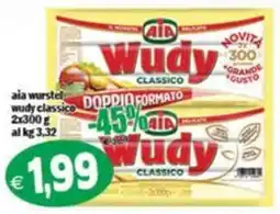 Il Castoro Supermercati aia wurstel wudy classico offerta