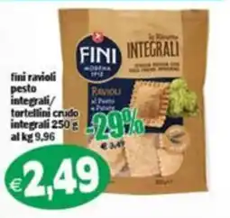 Il Castoro Supermercati Fini ravioli pesto integrali offerta