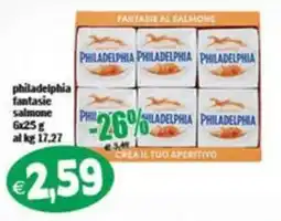 Il Castoro Supermercati philadelphia fantasie salmone offerta