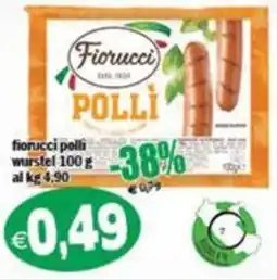 Il Castoro Supermercati Fiorucci polli wurstel offerta