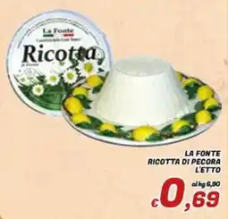 Idromarket La Fonte Ricotta di pecora offerta