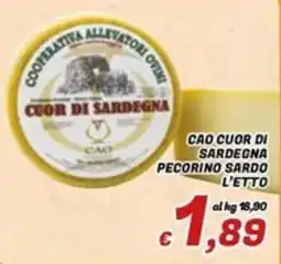 Idromarket Cuor di Sardegna Pecorino Sardo offerta