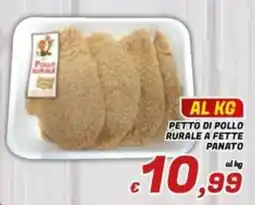 Idromarket Pollo rurale petto di pollo a fette panato offerta