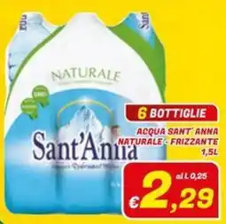 Idromarket Acqua Sant'Anna Naturale - Frizzante offerta