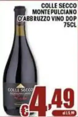 Sacoph Colle Secco Montepulciano d'Abruzzo Vino DOP offerta