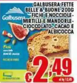 Sacoph Galbusera fette belle & buone fichi e nocciole mirtilli e mandorle cioccolato cacao e albicocca offerta