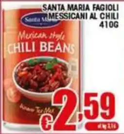 Sacoph Santa Maria fagioli messicani al chili offerta