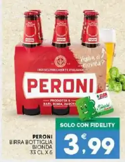 Sisa Peroni birra bottiglia bionda offerta