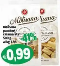 Il Castoro Supermercati Molisana paccheri calamara offerta