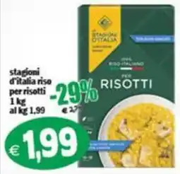 Il Castoro Supermercati Stagioni d'Italia riso per risotti offerta