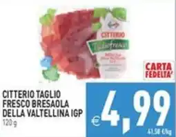 Pim Supermercati Citterio taglio fresco bresaola della valtellina igp offerta