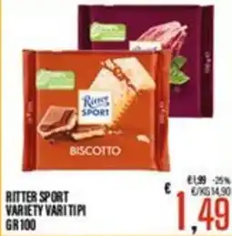 Supermercati EffePiù Ritter Sport biscotto offerta