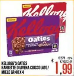 Supermercati EffePiù Kellogg's Oaties Barrette di avena cioccolato/miele offerta