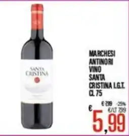 Supermercati EffePiù Marchesi Antinori Vino Santa Cristina I.G.T. offerta