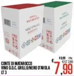 Supermercati EffePiù Conte di Matarocco Vino D.O.C. Grillo/Nero d'Avola offerta