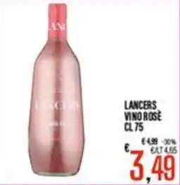 Supermercati EffePiù Lancers vino rosè offerta