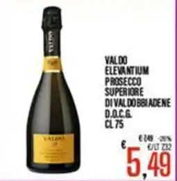 Supermercati EffePiù Valdo Elevantium Prosecco Superiore di Valdobbiadene D.O.C.G. offerta