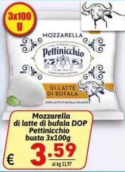 Ipercarni Mozzarella di latte di bufala DOP Pettinicchio offerta