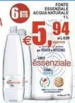 Pewex Fonte essenziale acqua naturale offerta