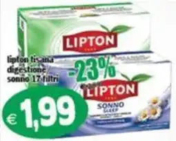Il Castoro Supermercati Lipton tisana digestione sonno 17 filtri offerta