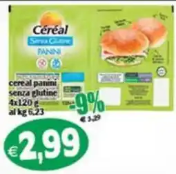 Il Castoro Supermercati Cereal panini senza glutine offerta