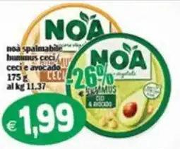 Il Castoro Supermercati NOA hummus ceci e avocado offerta
