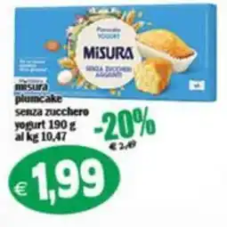 Il Castoro Supermercati Plumcake yogurt Misura senza zucchero offerta