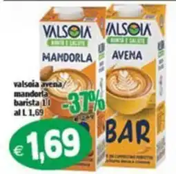 Il Castoro Supermercati Valsoia avena mandorla barista offerta