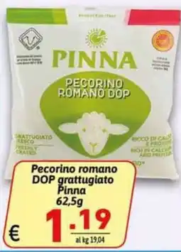 Ipercarni Pecorino romano grattugiato Pinna offerta